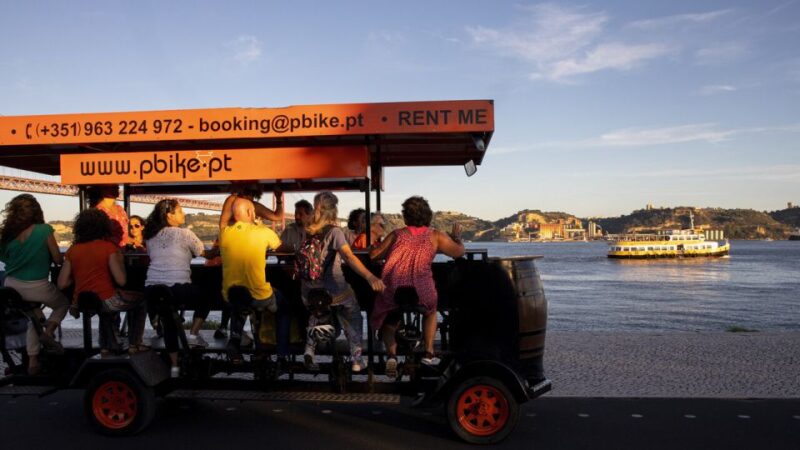 Fun Beer Bike by the Seafront in Lisbon - Key Points
