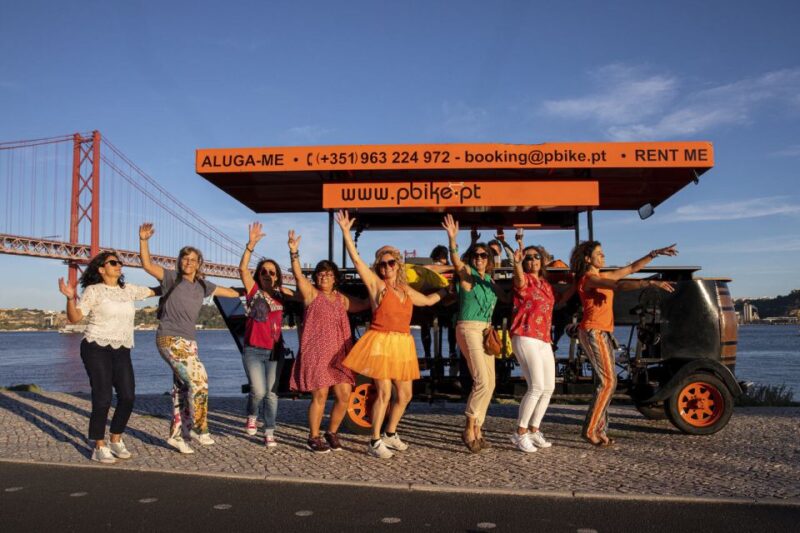 Fun Beer Bike by the Seafront in Lisbon - Experience Highlights