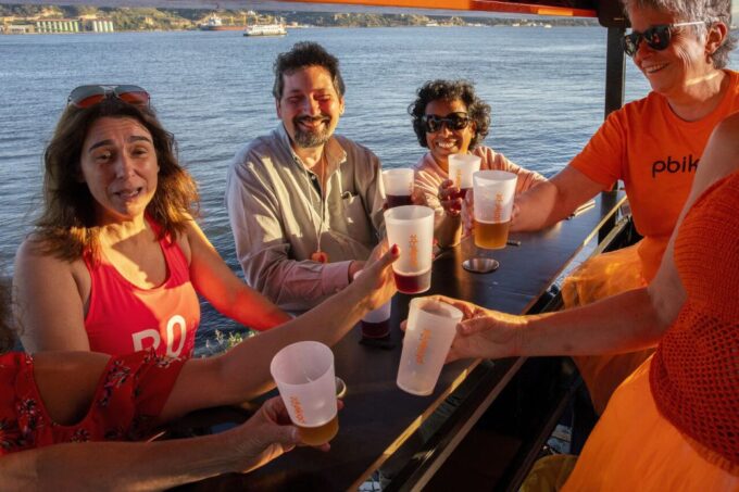 Fun Beer Bike by the Seafront in Lisbon - Capacity and Languages