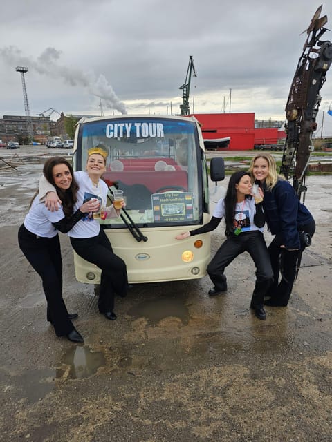 Gdansk: Top Partybus by Night in Buggybus & Alcohol Included - Pickup and Drop-off