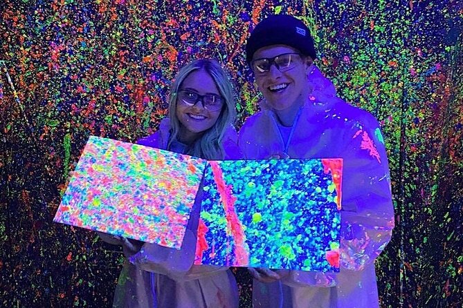 Glow in the Dark Splatter Paint Experience - Unique Creative Experience