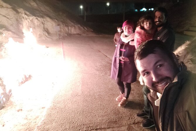 Gobustan, Mud Volcano, Burning Mountain and Fire Temple Tour - Visiting Burning Mountain and Fire Temple