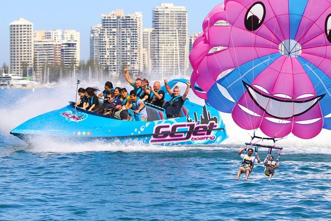 Gold Coast & Surfers Paradise - Parasail & V8 Jetboat Combo - Meeting Point and Duration