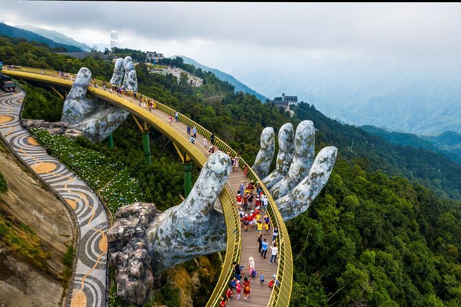 Golden Bridge Ba Na Hills With Buffets Lunch 2 Ways Cable Car - Exploring Sung Sot Cave