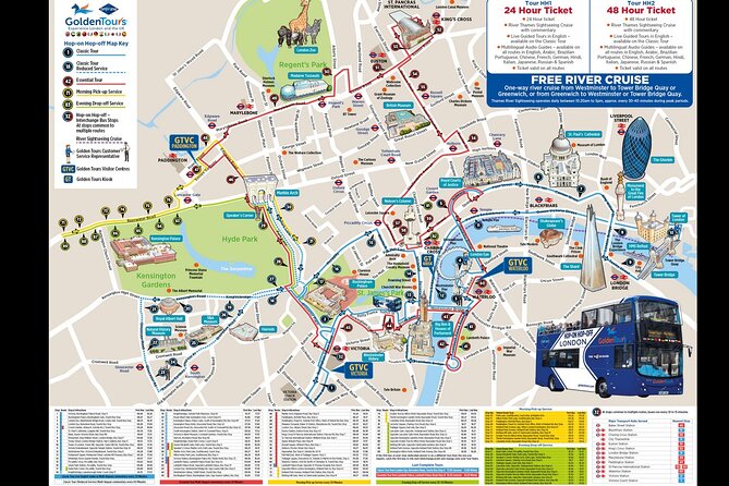 Golden Tours Gray Line London Hop-On Hop-Off With 24 Hours Free - Practical Visitor Information