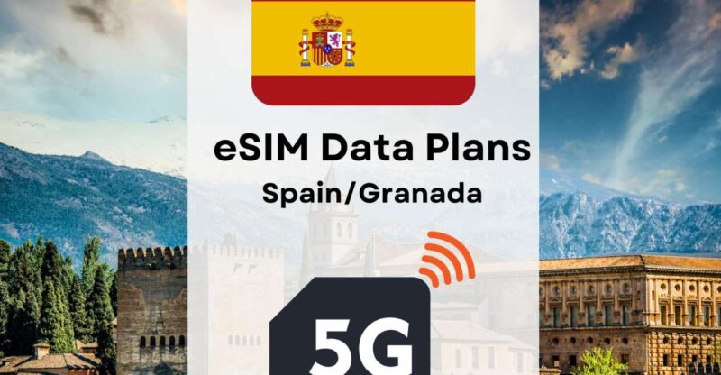 Granada: Esim Internet Data Plan for Spain 4g/5g - Data Package Options
