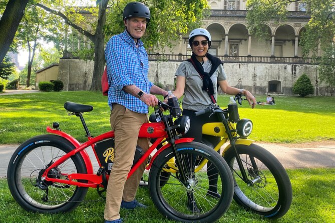 Grand City Tour on Fat Ebike CAFE-RACER in Prague - Capturing Memories With Polaroid
