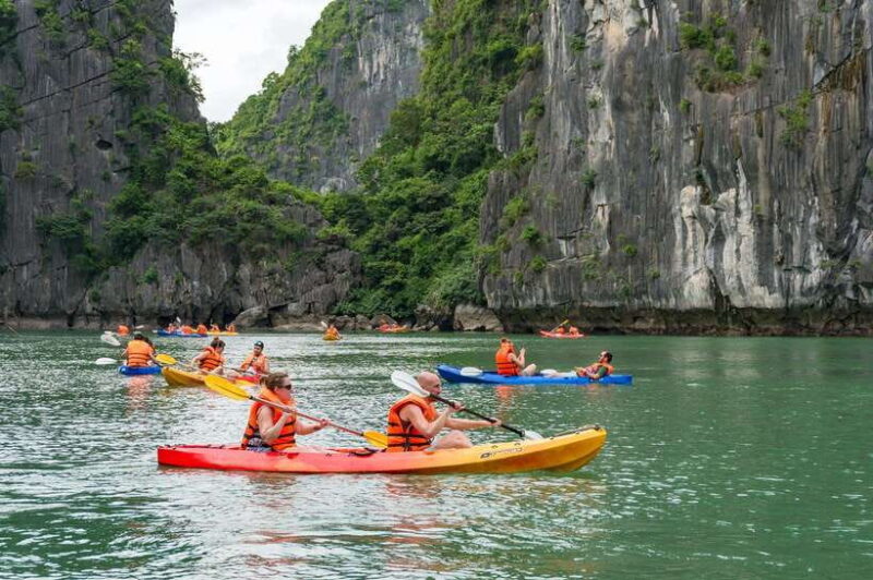 Ha Long Bay Luxury Day Cruise With Buffet Lunch - Swimming and Climbing Ti Top Peak