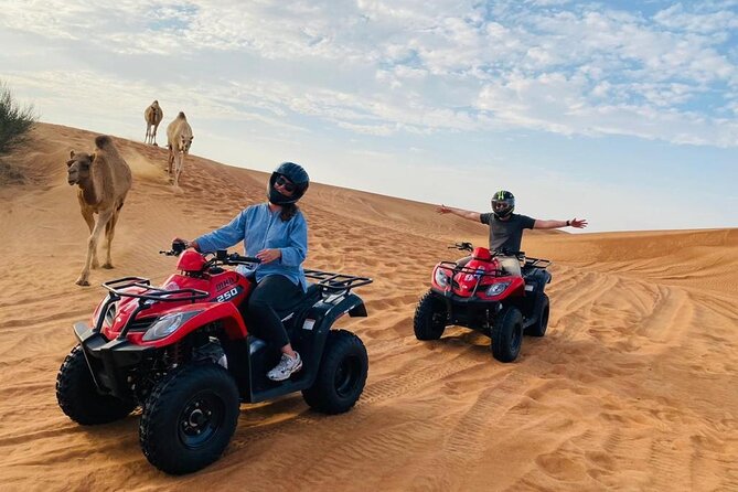 Half-Day ATV With Camel Ride and Sandboarding Experience - Exploring Dubais Dunes