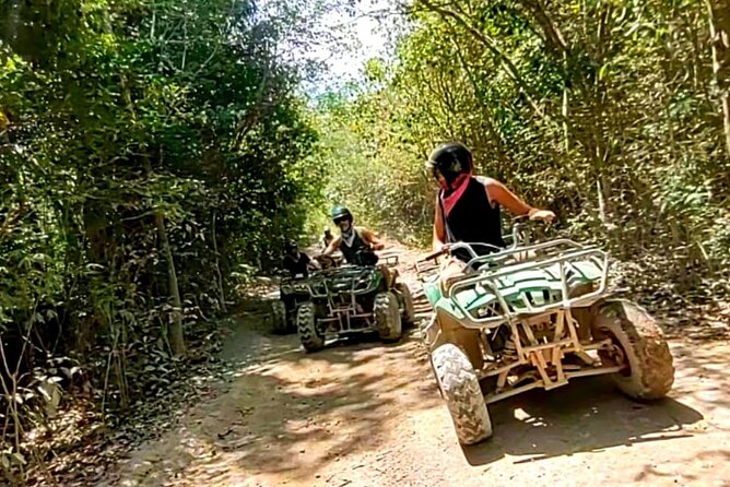 Half-Day Cenote Adventure With Ziplining, ATV & Snack - Rappelling Down Rugged Rock Face