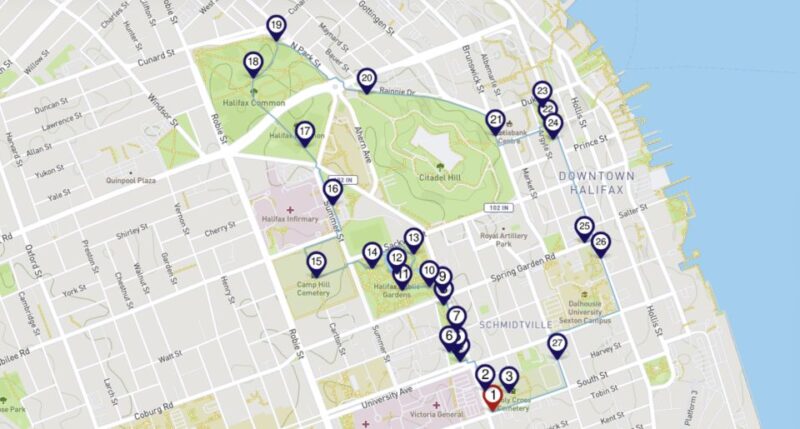Halifax: Churches, Gardens, & Graveyards Smartphone Tour - Highlights and Attractions