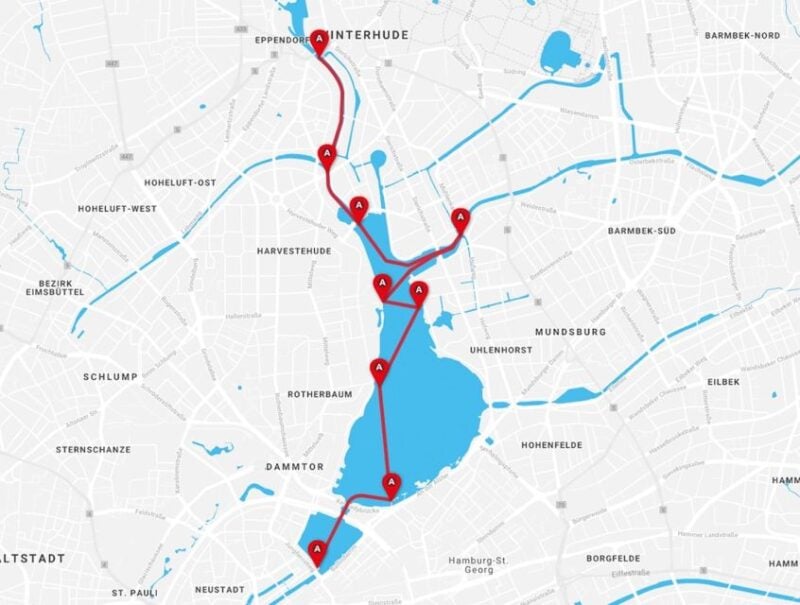 Hamburg: Alster River Hop on Hop Off Cruise - Meeting Point and Location