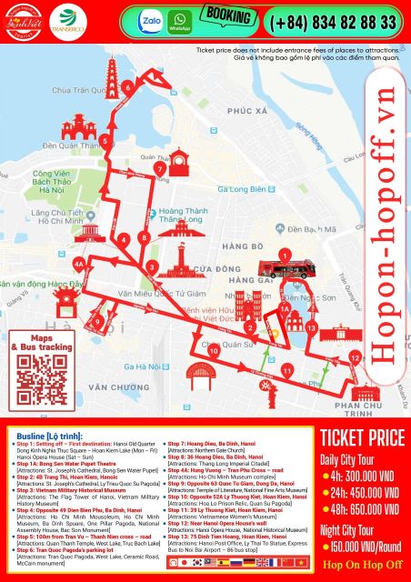 Hanoi: 1 Round Hanoi City Hop on Hop off Vietnam Bus Tour - Exploring Hanois Landmarks