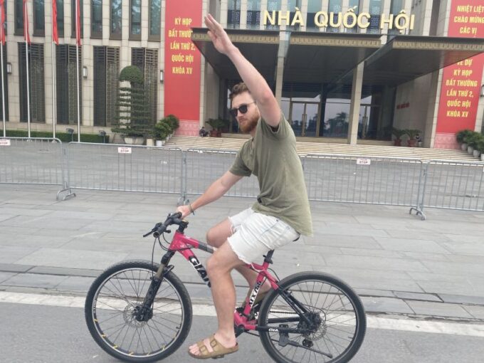 Hanoi: Bike Tour Through Hidden Gems and Banana Island - Cycling Across Long Bien Bridge