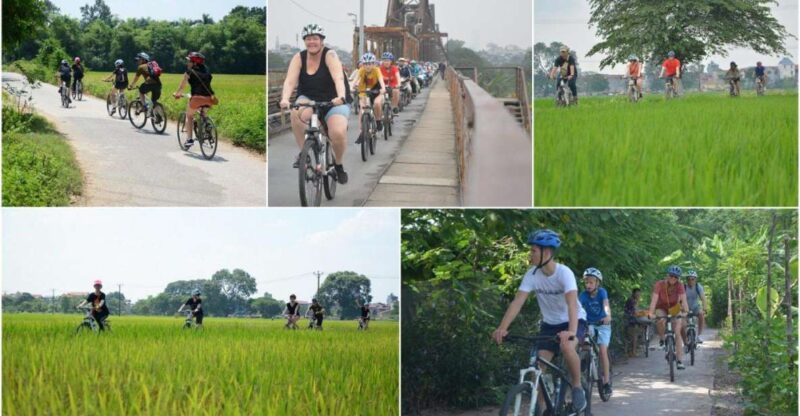 Hanoi Biking Tour - Discover the Hidden Gems and Local Life - Crossing the Long Bien Bridge