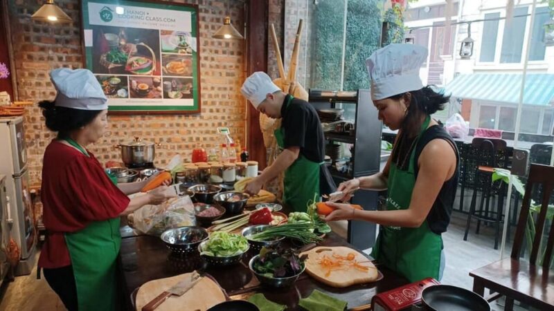 Hanoi Cooking Class With Local Market and Traditional Dishes - Menu and Special Drinks