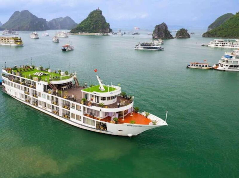 Hanoi: Ha Long 2D 1N Cruises: Bancony, Beach, Meals, Caves - Key Points