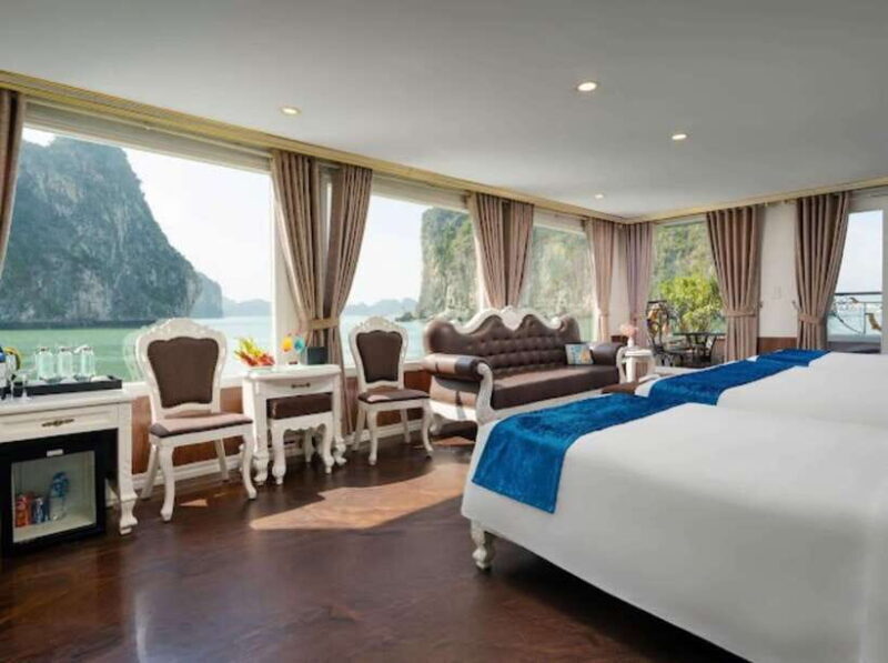 Hanoi: Ha Long 2D 1N Cruises: Bancony, Beach, Meals, Caves - Halong Bay Cruise Experiences