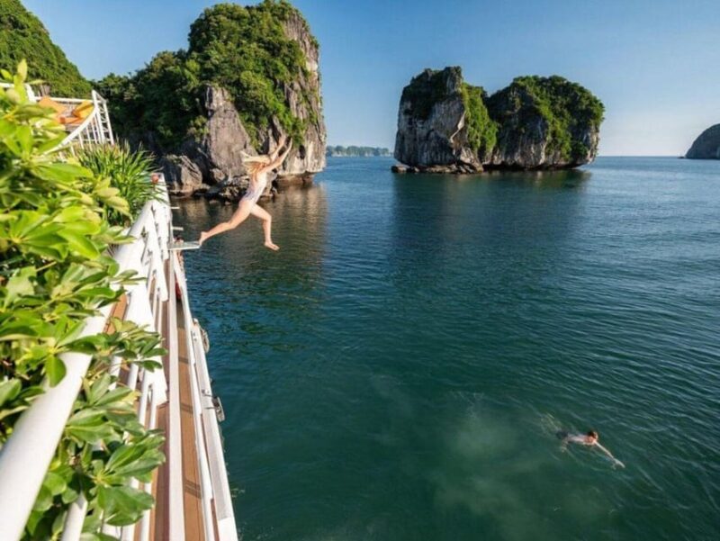 Hanoi: Lan Ha Bay & Cat Ba Island Day Trip on Luxury Cruise - Boat Cruise and Activities