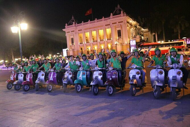 Hanoi Vespa After Dark Street Food Tour -Hidden Gem-Train Street - Key Points
