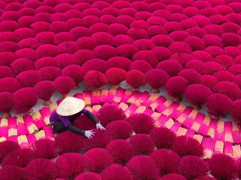 Hanois Artisan Trail: Incense Village, Hat Making & Lacquer - Experience Highlights