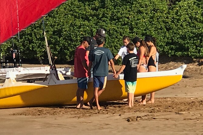 Hawaiian Canoe Sailing Experience in Maui - Launching the Outrigger Canoe