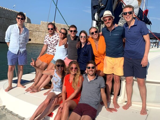 Heraklion: Afternoon Catamaran Cruise With Drinks and Dinner - Booking and Logistics