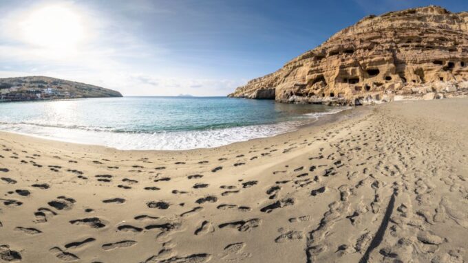 Heraklion: Matala Beach, Hippie Caves, and Gortyn Day Trip - Exploring Matala Beach