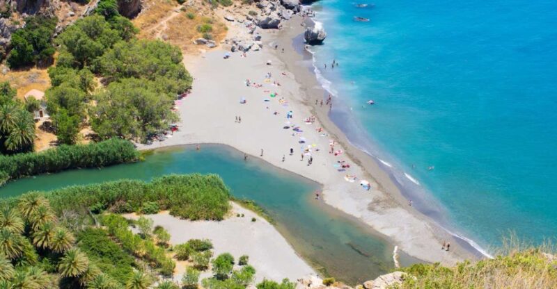 Heraklion: Preveli Palm Beach Boat Trip & Rethymno Town Tour - Key Points