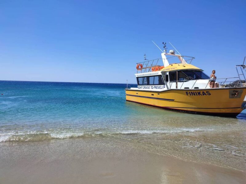Heraklion: Preveli Palm Beach Boat Trip & Rethymno Town Tour - Beach and Water Activities