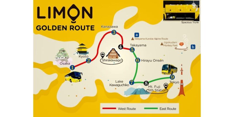 Heritage Bus From Tokyo to Takayama via Mt.Fuji 5 Station - Iconic Landmarks and Heritage