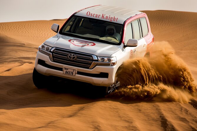High Red Dunes With Camel Ride, Sandboarding, Falcon Show and VIP BBQ Dinner - Just The Basics
