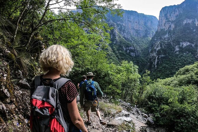 Hiking in Vikos Gorge - Transferring to the End Point