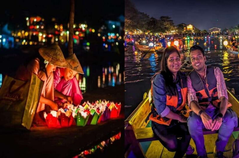 Hoi An : Bamboo Basket Boat Ride & Lantern Boat Trip . - Lantern Boat Excursion