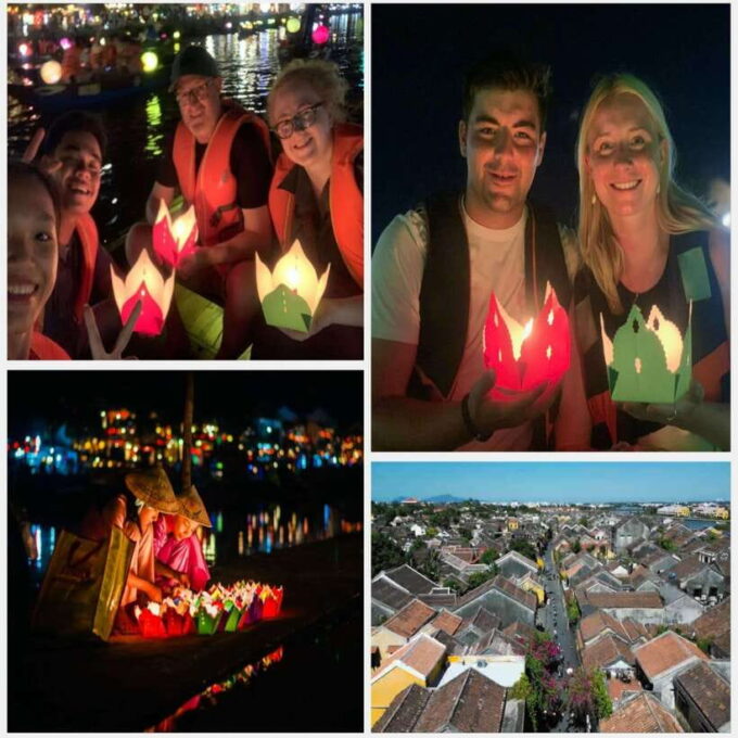 Hoi An : Bamboo Basket Boat Ride & Lantern Boat Trip . - Wishful Release