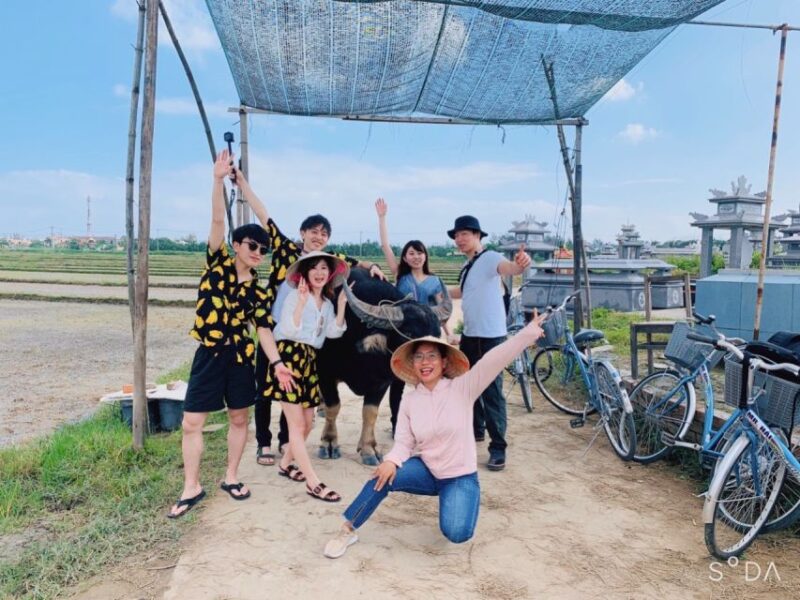 Hoi An: Bike Tour With Buffalo Riding & Lantern-Making Class - Bamboo Basket Boat Paddling