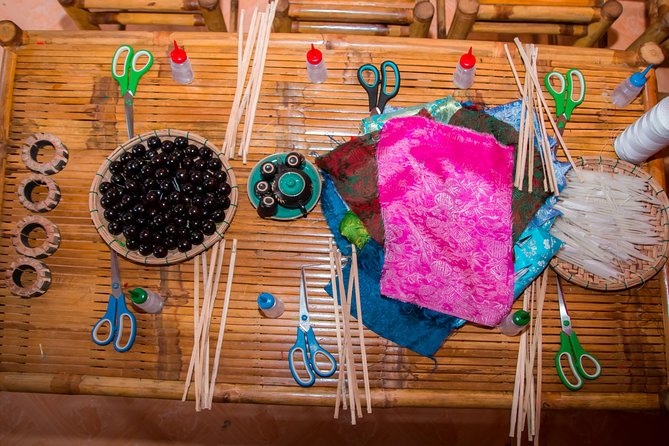 Hoi an Full Lantern Making Class- a Special Foldable Lantern - Attaching the Silk Fabrics