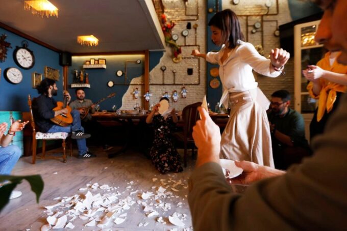 Hooray! Live Music and Plate Smashing in a Greek Festival - Embrace the Plate Smashing