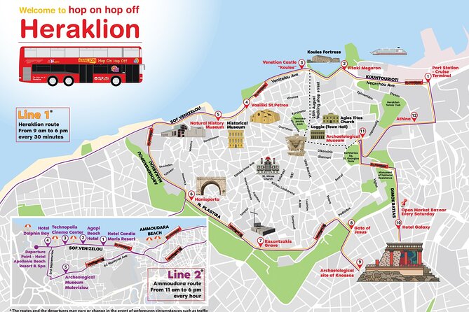 Hop-On Hop-Off Sightseeing Bus Tour in Heraklion - Landmark Visits Included