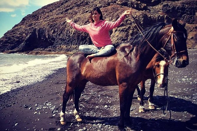Horseback Riding in the Sunset of Famara Beach, Lanzarote, Spain - Traverse the Coastal Path