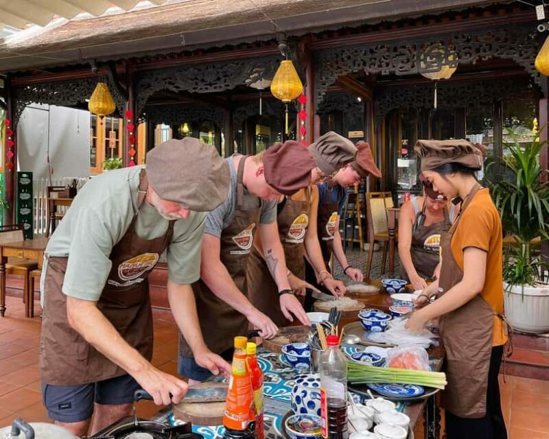 Hue City: Cyclo, Market Tour & Cooking Class at Madam Thu - An engaging taste of Hues culinary culture