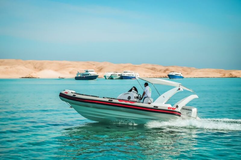 Hurghada: Orange Bay & Magawish Island Speedboat With Lunch - Optional Parasailing Experience