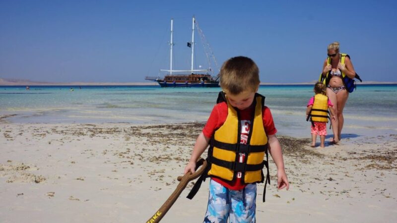 Hurghada: Pirates Sailing Boat to Orange Bay With Transfers - Key Points