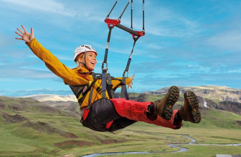 Hveragerdi: Mega Zipline Experience - Zipline Experience