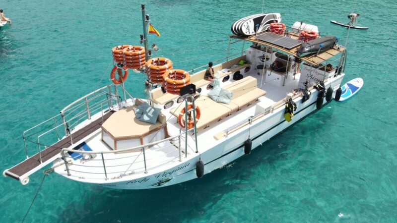 Ibiza: Cala Salada & Cala Gracio Sunset Boat Trip & Snorkel - Tour Duration and Language Options