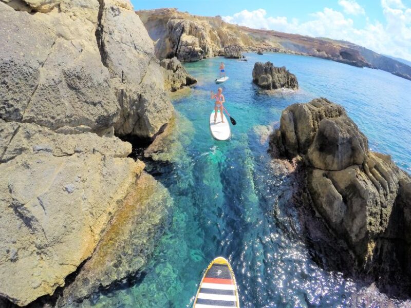 Ibiza: Full Day Paddle Boat Tour With Course & BBQ Included. - Itinerary Breakdown
