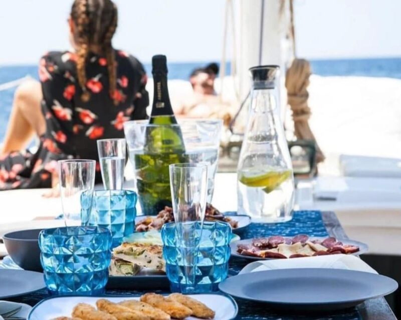 Ibiza: Private Sailboat With Premium Open Bar, Food & Music - Dining and Refreshments