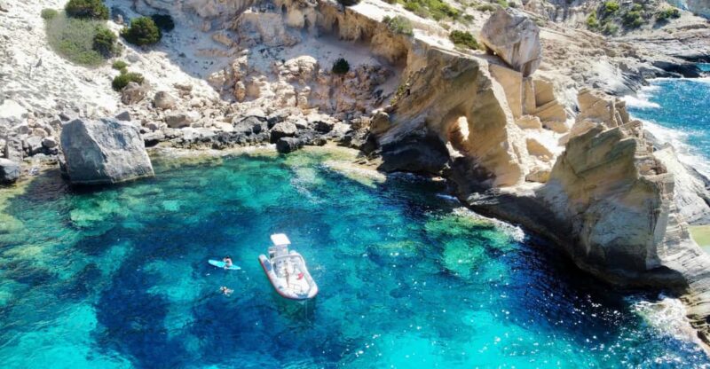 Ibiza: Private SpeedBoat to Es Vedra & Atlantis + Snorkel - Crystal-Clear Snorkeling Destinations
