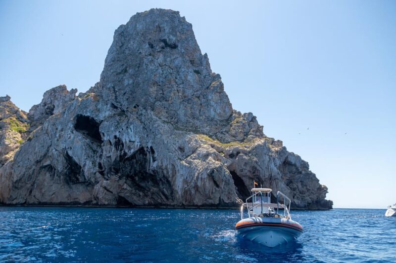 Ibiza: Speed Boat Excursion to Atlantis & Es Vedra W/Snorkel - Unique Perspective