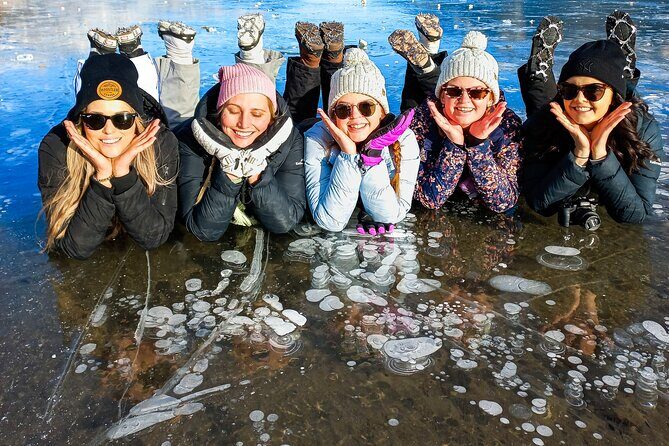 Ice Bubble Adventure on Abraham Lake - Visualize Your Day on Abraham Lake